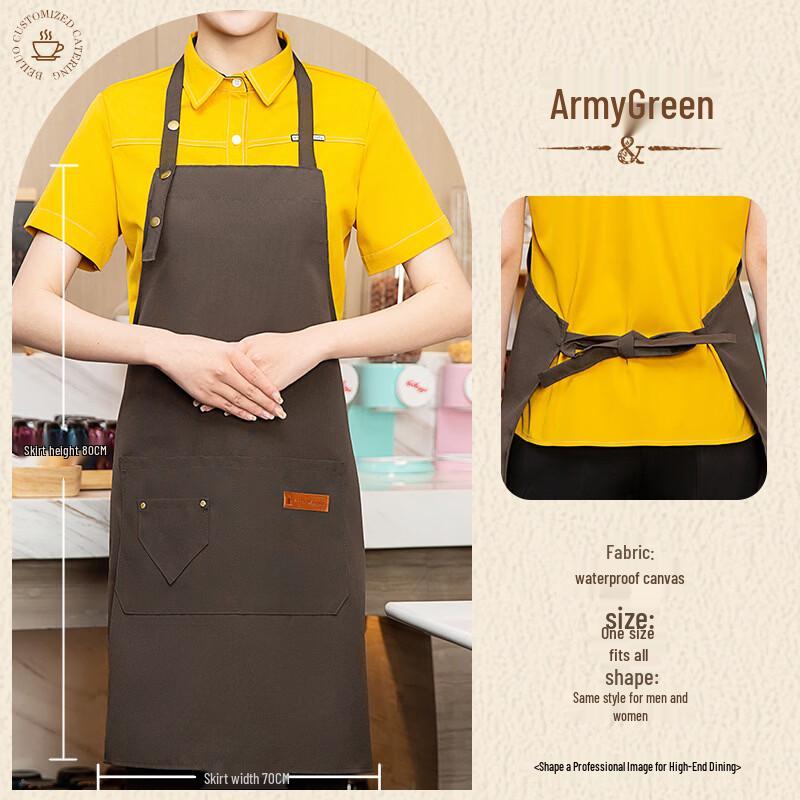 Waterproof Canvas Apron for Kitchen and Catering