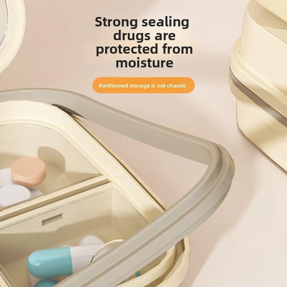 Grids Sealing 7 Grids Pill Box Mini Jewelry Storage Pill Organizer Travel Pill Case  Daily Use