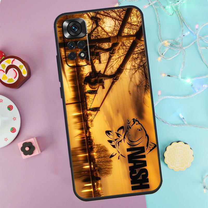 

Nash Fishing Logo Phone Case For Xiaomi Redmi 10 10C 12C 9C 9T Note 11 Pro 11S 10 Pro 10S 12 8 9 Pro 9S Funda Redmi Note 11 Pro