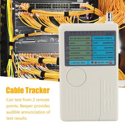 Cable Detector 4-in-1 Portable LAN Network Cable Tester Remote RJ11 RJ45 USB BNC for UTP STP Cables Network Cable Tester