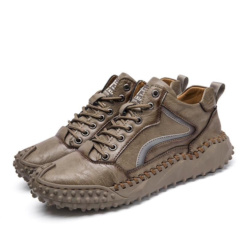 Spring /fall Handmade Leather Boots Men Shoes Comfortable Ankle Boots for Men Casual Shoes Large Size Tooling Shoes