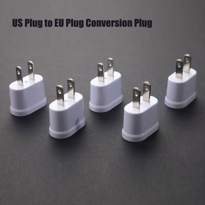 Us-Stecker auf EU-Stecker, runder und flacher Mehrzweck-Konvertierungsstecker, Konverterbuchse