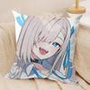I-Ichinose Asuna Blue A-Archive Cushion Cover Silky Short Plush Invisible Zipper Dustproof Sofa Pillow Case For Home Decor