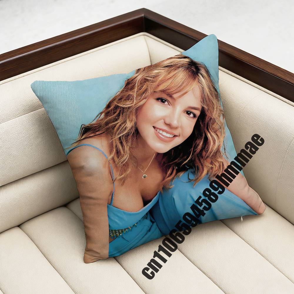 For American Singer B-Britney Spears Throw Pillow Case Sham 45X45Cm 35X35Cm Square Bedroom Pillowcase Cushion Cover