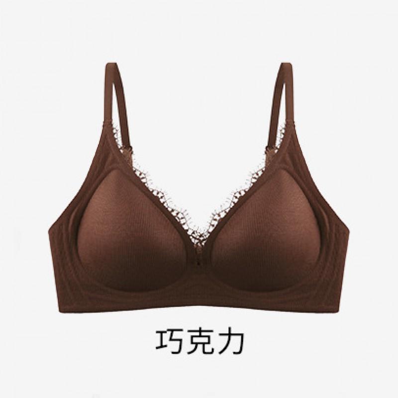 Womens Thin Push Up Bra Small Chest Seamless Non Padded Wirefree Comfortable Underwear