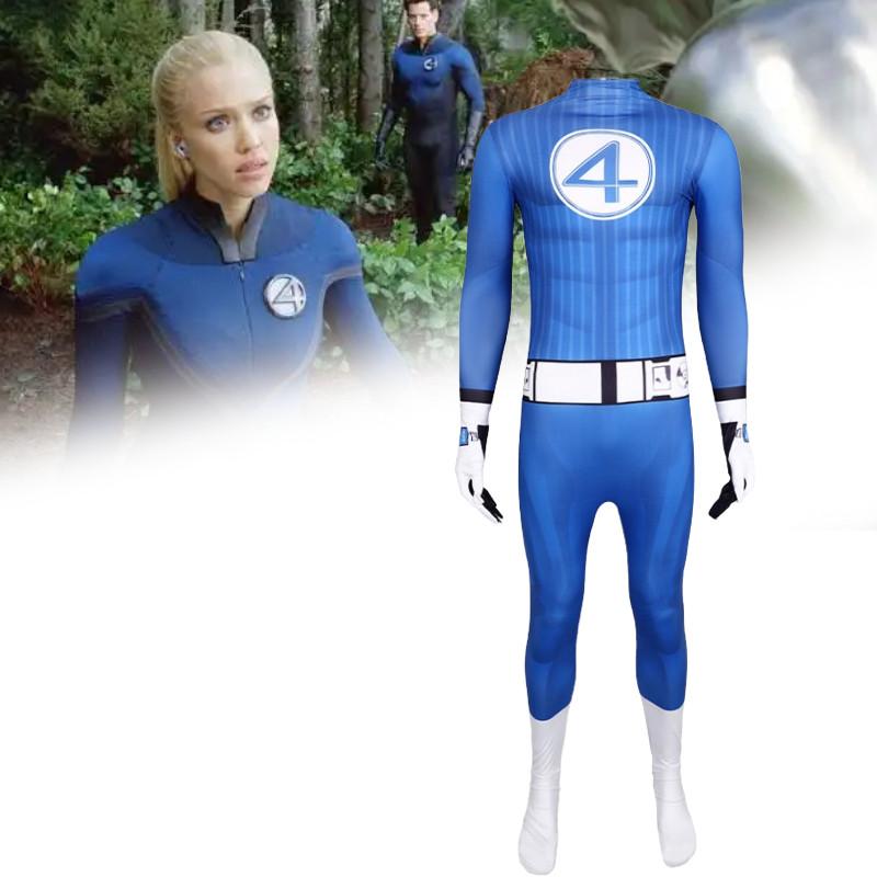 Fantastic Four Jumpsuit Cosplay Costume Halloween Party Stage Performance