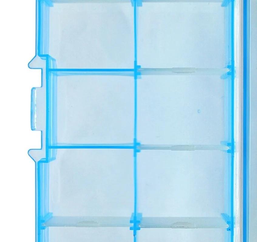 10 Fächer Kann geteilt werden Transparente PP-Kunststoff Aufbewahrungsbox Schmuck Kleine Komponenten Eisenwaren Werkzeuge Aufbewahrungsorganizer Schrankorganizer