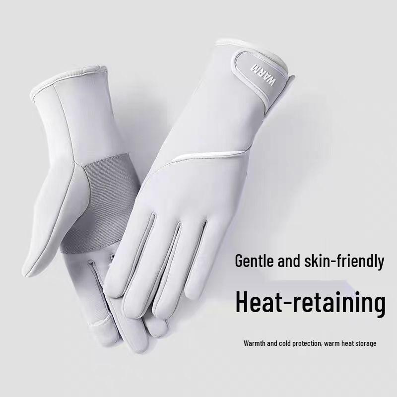 

Женские зимние теплые перчатки с сенсорным экраном - на бархатной подкладке, нескользящие, водонепроницаемые для катания на открытом воздухе и альпинизма