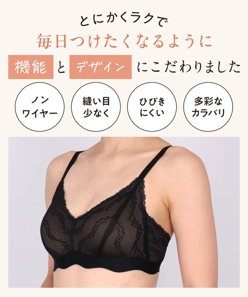 Kabelloser CR mit bequemer Passform und leichtem Gewicht und einer natürlichen Büstensilhouette Wing/Wacoal BH, KB4100, Damen, L, Komfort,