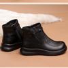 Stivaletti da Donna in Pelle Cotone Scarpe Invernali Velluto Caldi Stivaletti Corti Stivali Invernali da Donna Donna