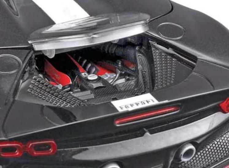 Bburago SERIA SIGNATUR Skala Ferrari SF90 Spider Assetto Fiorano Czarny Produkt Gotowy 1/18 (Biała linia)