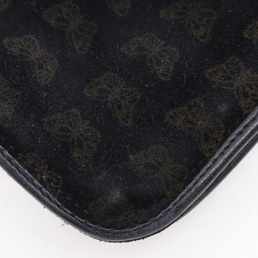 BOTTEGAVENETA 2WAYShoulder Tote Bag Butterfly Pattern Black Suede Butterfly Women Used