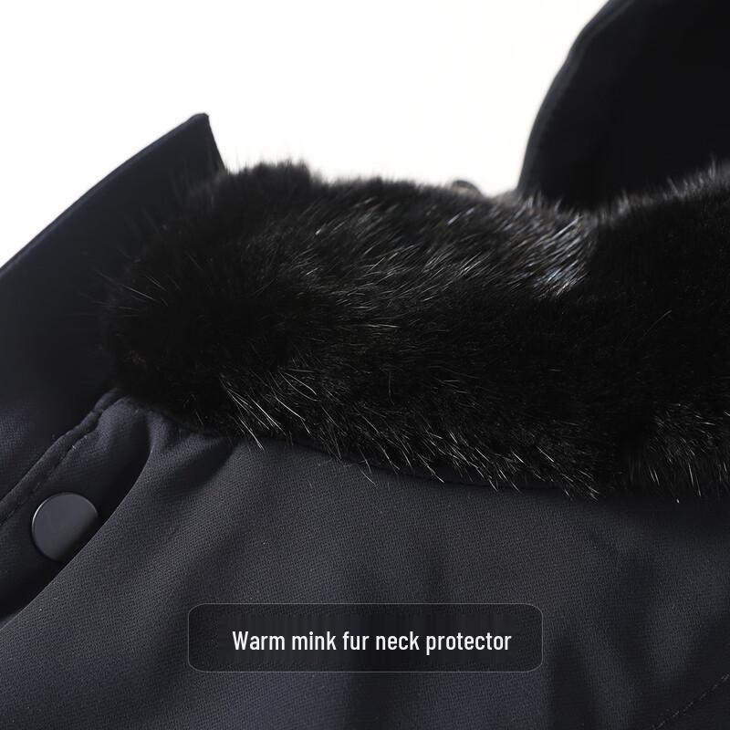 Men's Removable Rabbit Fur Lined Thickened Parka