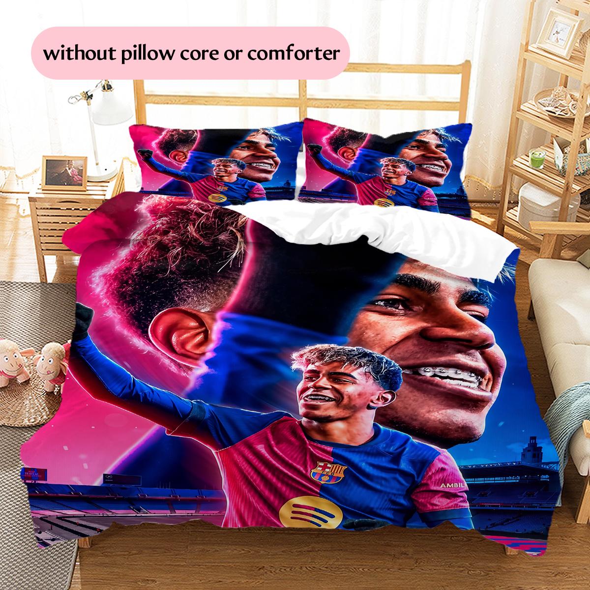 Постельное белье с узором Ламина Ямаля Домашний декор Подарок на день рождения (1 пододеяльник + 2 наволочки, без наполнителя) 155x200cm