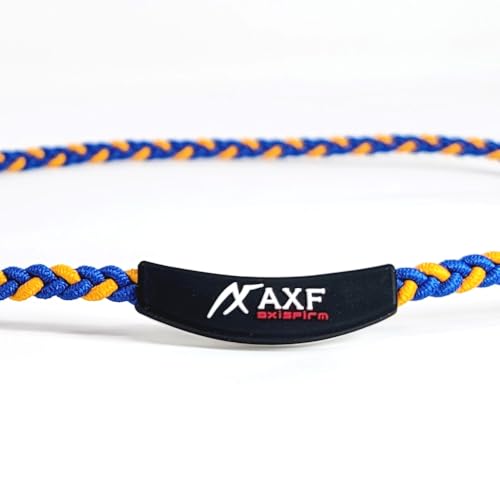 [Axef] Tuning Band 303 Blue, Medium (45cm), Silicone Necklace for Core Strength, Improves Blood Circulation, and Recovery for Athletes (RG92)