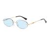 Frameless Cut-Edge Sunglasses, Trendy Metal Spring-Clip Women's Sunglasses