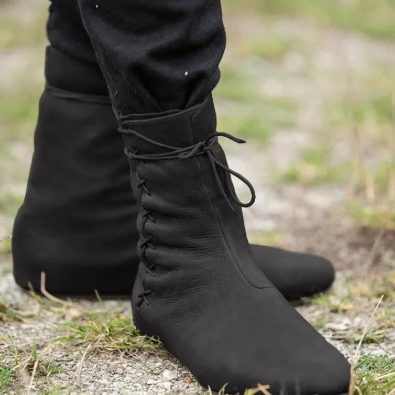 Cosplay Medieval Unisex Victoria Renaissance Boots Shoes Retro Knight Hunter Prince Halloween Carnival Pirate Costumes Props