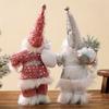 Christmas Festives Santa Ornament 11Inch Fabric Figurine Holiday Decoration For Indoor Photography And Party Themes
