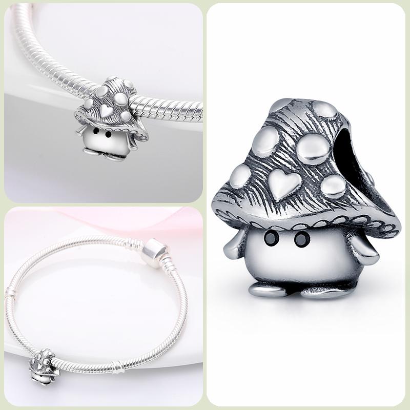 Modne koraliki zawieszki S925 ze srebra próby 925 w stylu klasycznym i romantycznym z motywem żółwia lotosu, odpowiednie do oryginalnej bransoletki DIY na prezent