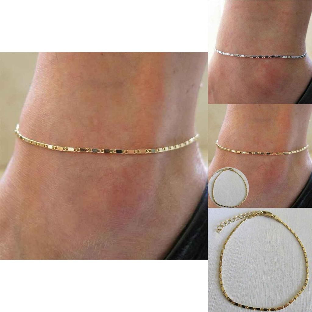 Premium Quality Simple Gold Plated Chain Anklet For Women With Timeless Appeal
