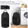 Laundry Bag Backpack Laundry Storage Bag With Mesh Pocket Tote Clothes Storage Basket With Large Capacity For Laundromat