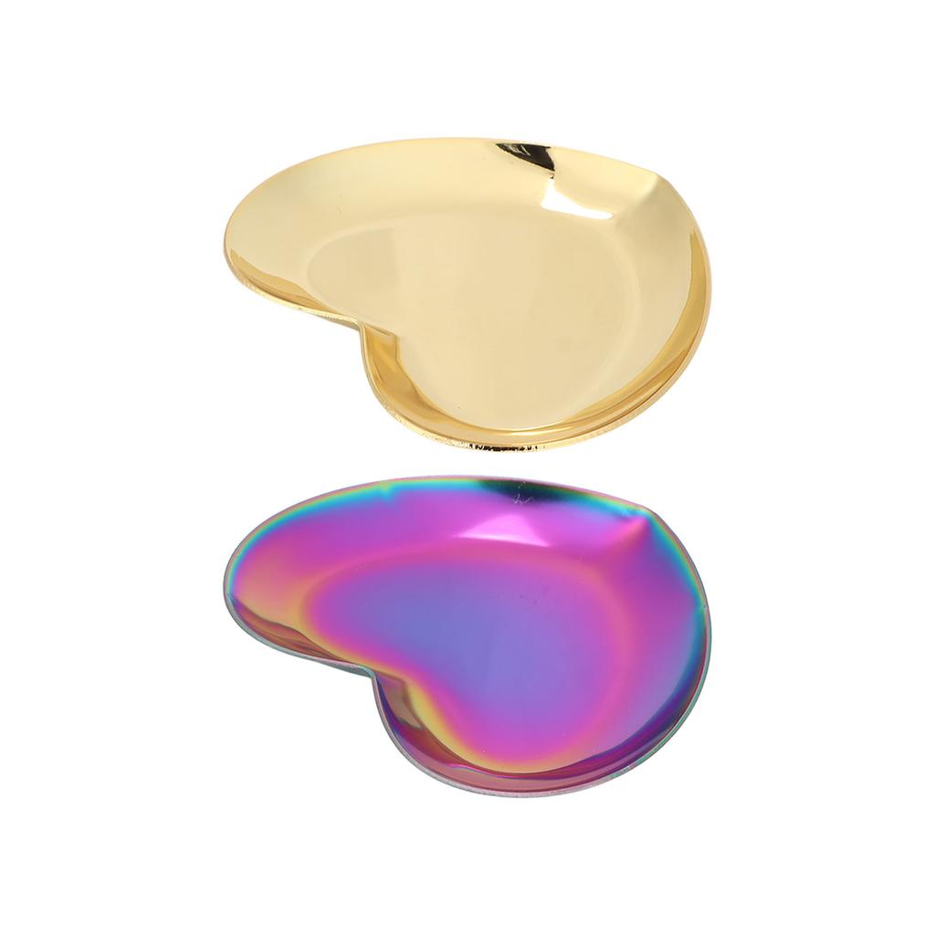 Placa de exibição de Nail Art em aço inoxidável em forma de coração, maquiagem cosmética, dicas de manicure, paleta de mistura de cores