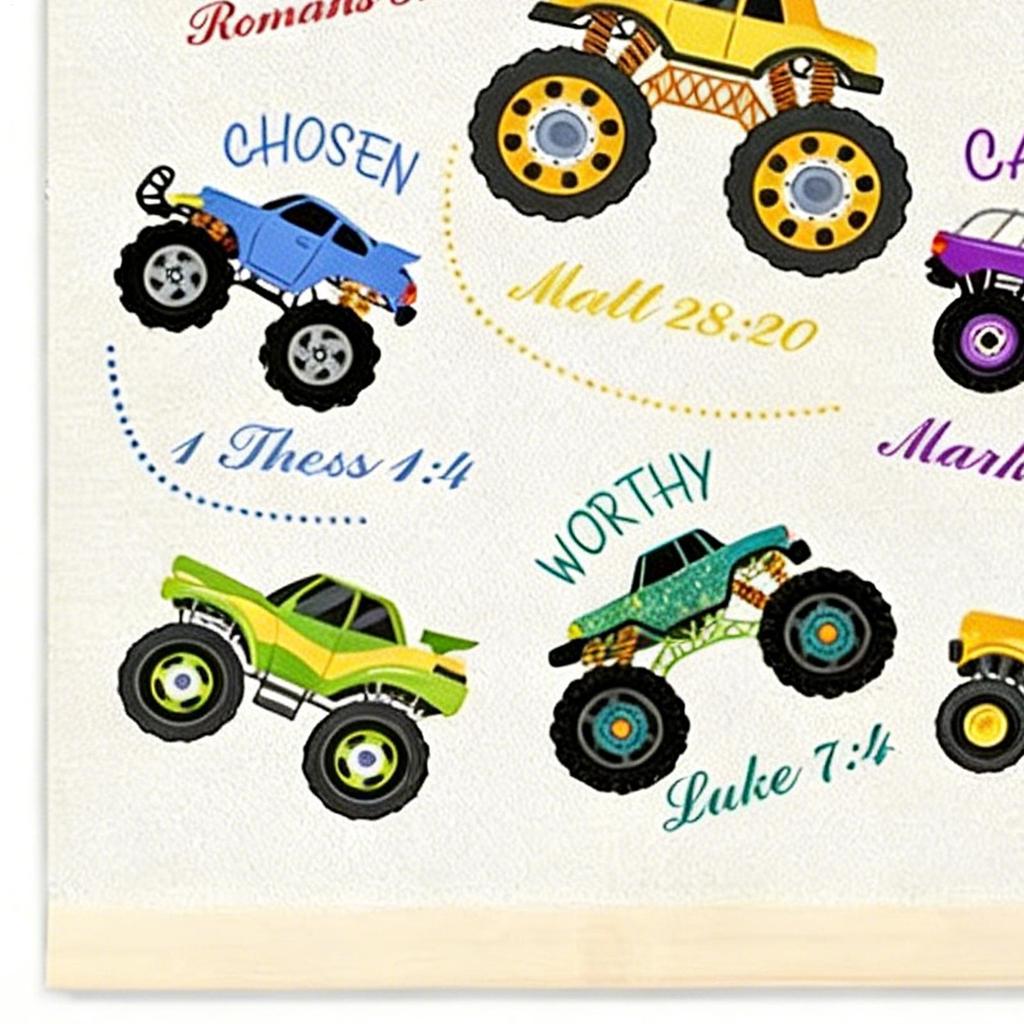 Truck Wall Decor Bedroom Decor Hangable Flag Banner For Girls Boys Nursery Bedroom Playroom Birthday Study Hallway Daycare