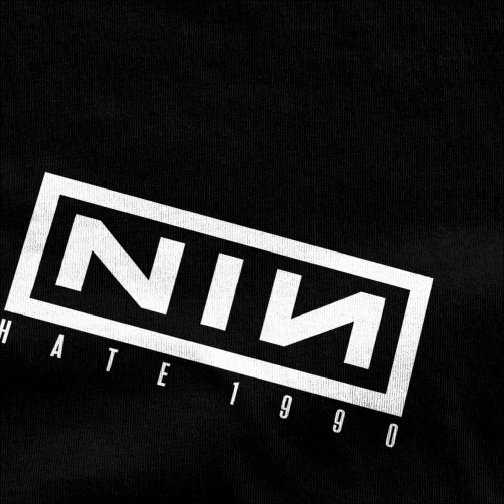 Nine Inch Nails Hate 1990 T-Shirt Hippie Men Women T-Shirts Short-Sleeved Vintage Tops Summer Cotton O-Neck Plus Size 3XL Tees