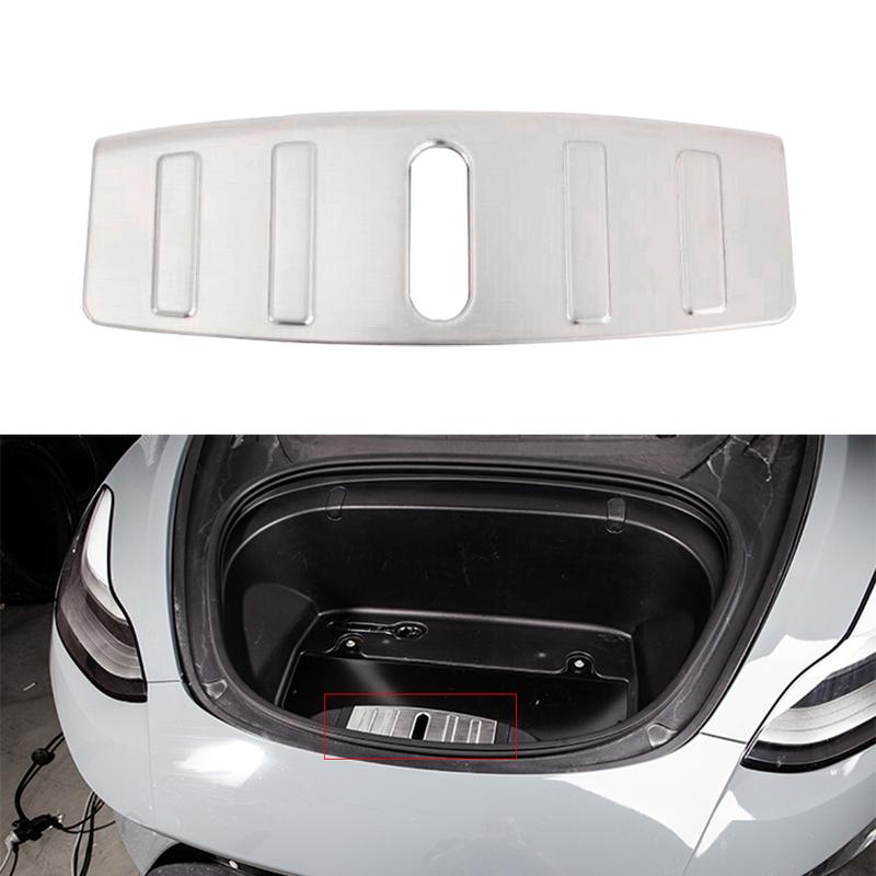 Car Front Hood Protector Sill Plate Cover Frame Buckle Stainless Steel Plate For Tesla Model 3 2018