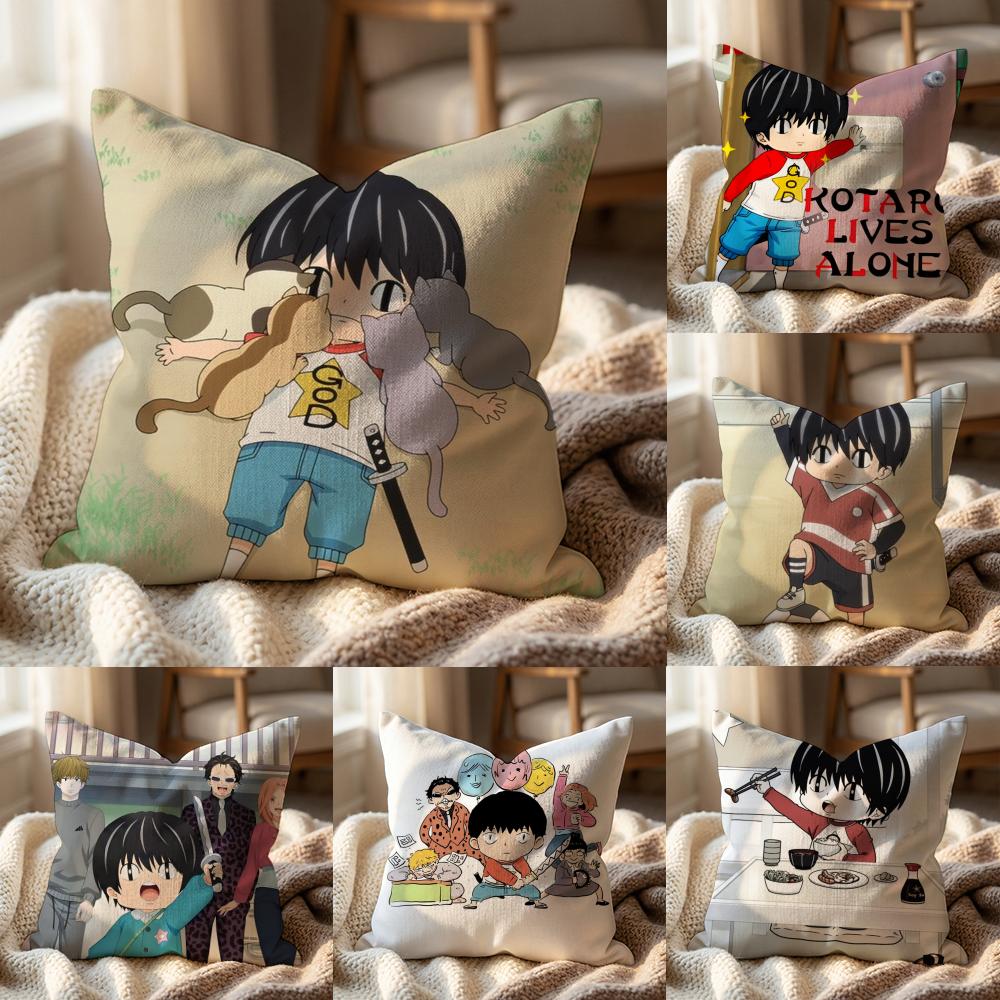 K-Kotaro Lives Alone Cushion Cover Multi-Scene Pillow Cover for Home & Car - Reversible, Soft & Durable for Daily Use