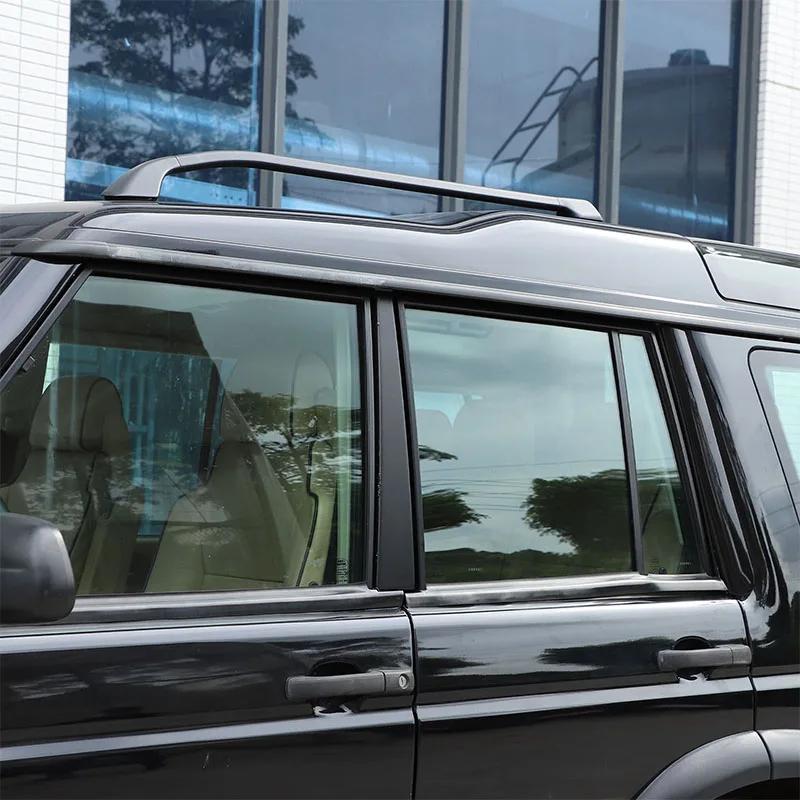 For Land Rover Discovery 2 1998-2003 PVC Black Car Window Center Pillar Trim Strips Decorative Sticker Car Accessories