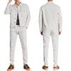 Men's Slim Fit Denim Suit - New Korean Style Jacket & Pants Set for Spring/Autumn