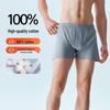 Yiershuang Men's 100% Cotton Loose Boxer Briefs (3-Pack)