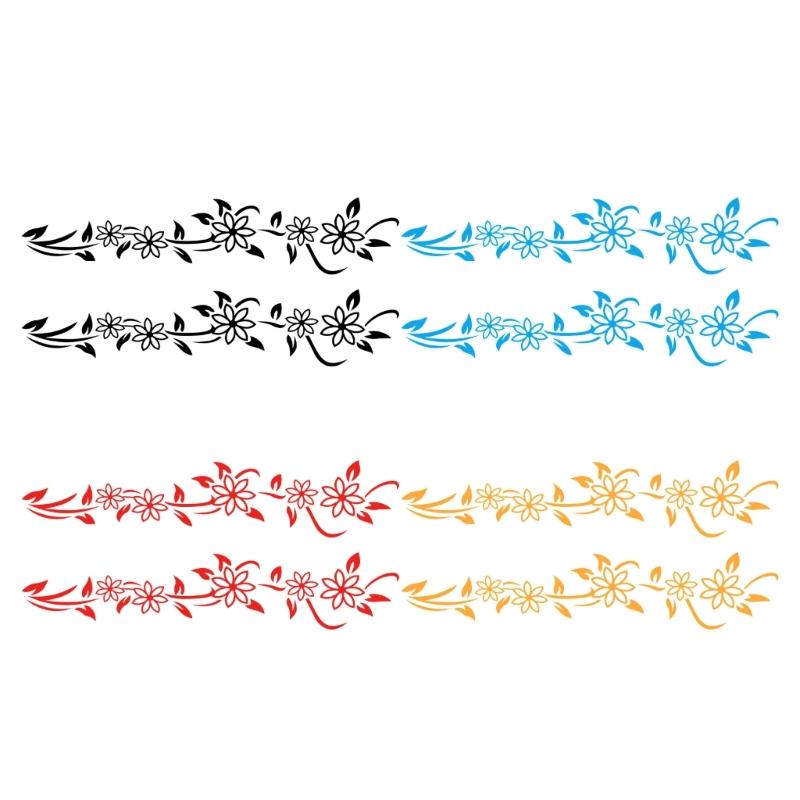 Weatherproof Decals Butterfly Floral Design Auto Exterior Decoration