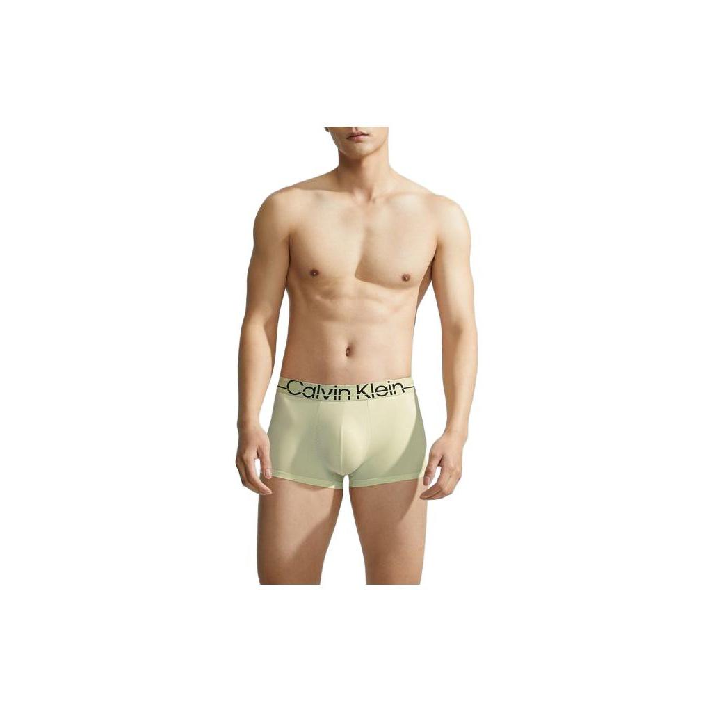 

Calvin Klein 4D Support Series Waist Letter Print Seamless Lift Anti-Chafing Boxer Shorts Men underwear Light-Yellow NB3031-5G3 L
