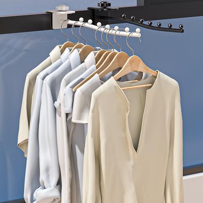 Metal Clothes Rail With Swing Arm Bracket High Quality Space Savig For Hanging Towel Coats Skirt