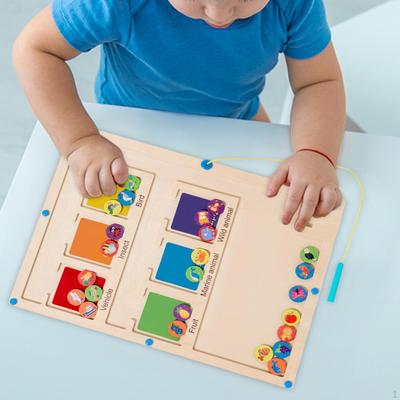 Magnetisches Labyrinth-Spiel Aktivität Montessori Spielzeug für Vorschule Geburtstagsgeschenk