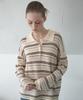 AHWE Multi Stripe Collar Knit_L Beige
