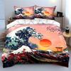 Japanese Art-Inspired Scenic Decor Set  Kid'S And Adults' Bedroom Decor, Exquisite Three-Piece Bedding Set Gift