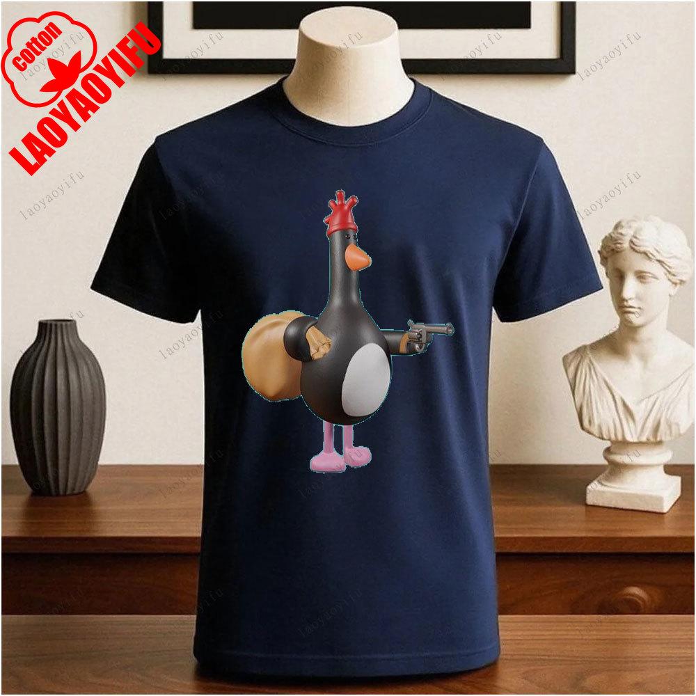 Wallace und Gromit Bedruckte T-Shirts Tops Cartoon und Anime Bedrucktes T-Shirt Sommer All-Match Mode Baumwoll-T-Shirt