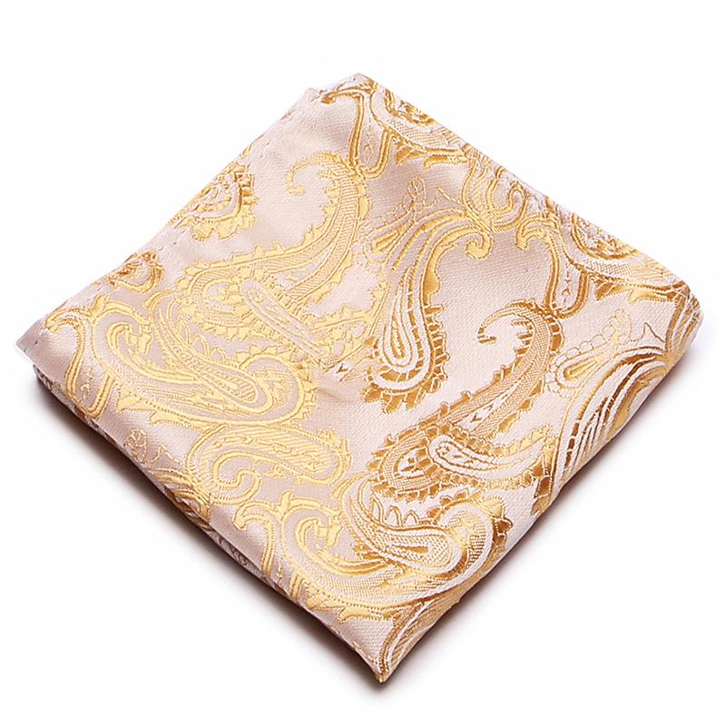 Men's Striped Jacquard Pocket Square for Weddings and Business Suits