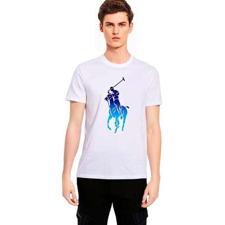 Polo Ralph Lauren SS23 Logo Print Casual Crew Neck Short Sleeve T-Shirt Men Tops White 710890946-002