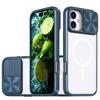 Slide Camera Lens Protection Clear For Magsafe Phone Case For 17 16 15 14 13 12 11 Pro Max Magnetic Wireless Charge Cover