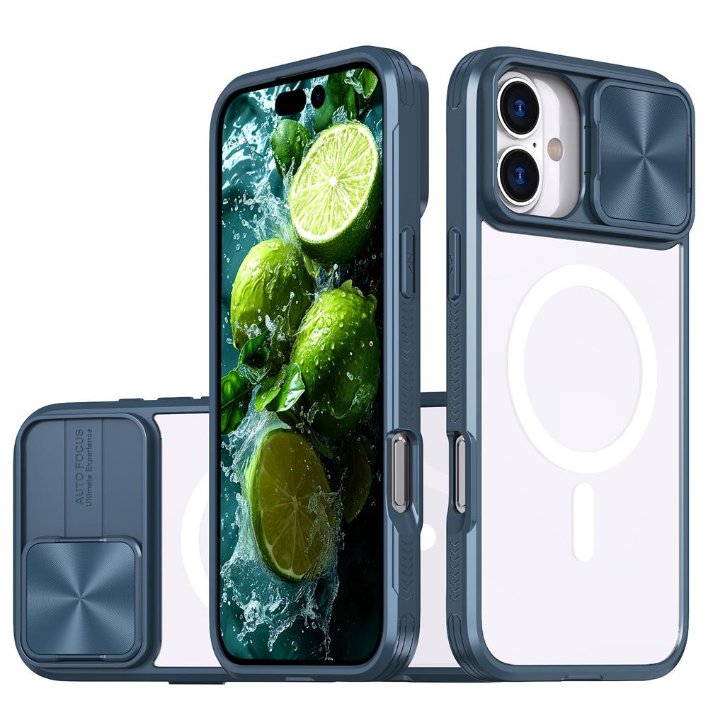 Slide Camera Lens Protection Clear For Magsafe Phone Case For 17 16 15 14 13 12 11 Pro Max Magnetic Wireless Charge Cover