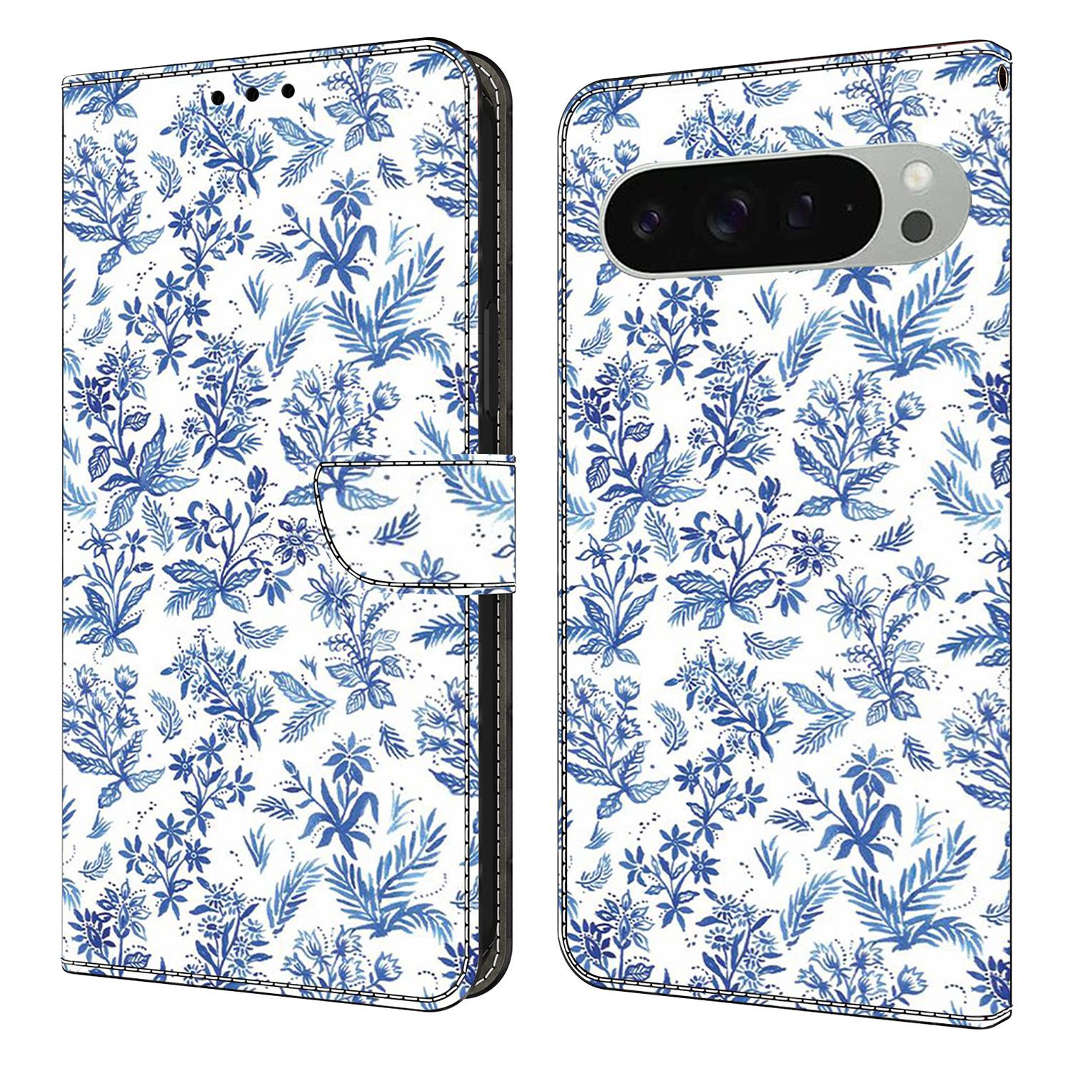 

For Google Pixel 10 Pro XL Wallet Case Pattern Printing PU Leather Flip Stand Phone Cover Flower Field