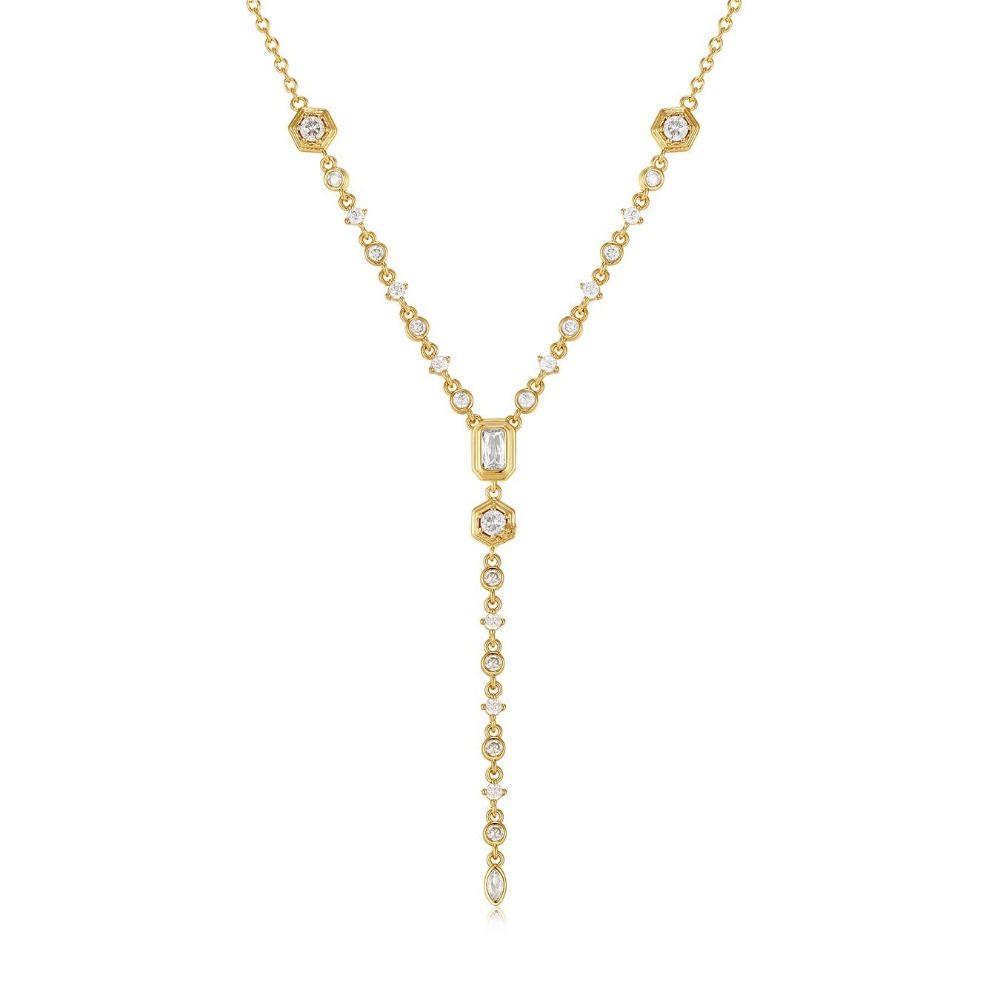 Oval Round Pendant Necklace Minimalist Clavicle Necklace Fashion Zirconia Necklace