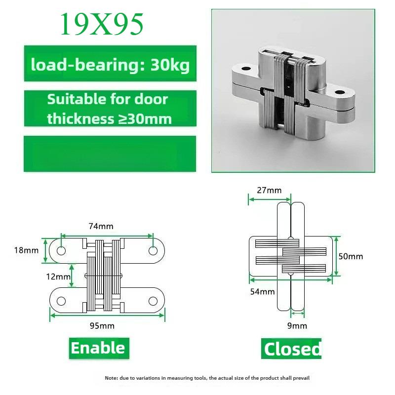 2 Stück Versteckte Türscharnier Edelstahl Unsichtbare Scharniere Verdeckte Zylinder Holzkiste 180 Grad Klappbar Robust Eingebaut