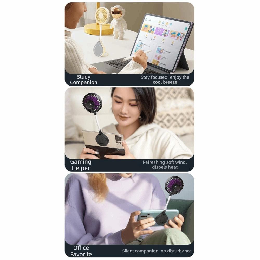 1 Speed 1 in 1 Magnetic Fan Holder Quiet Operation Multifunctional Portable Electric Fan Adjustable Flexible