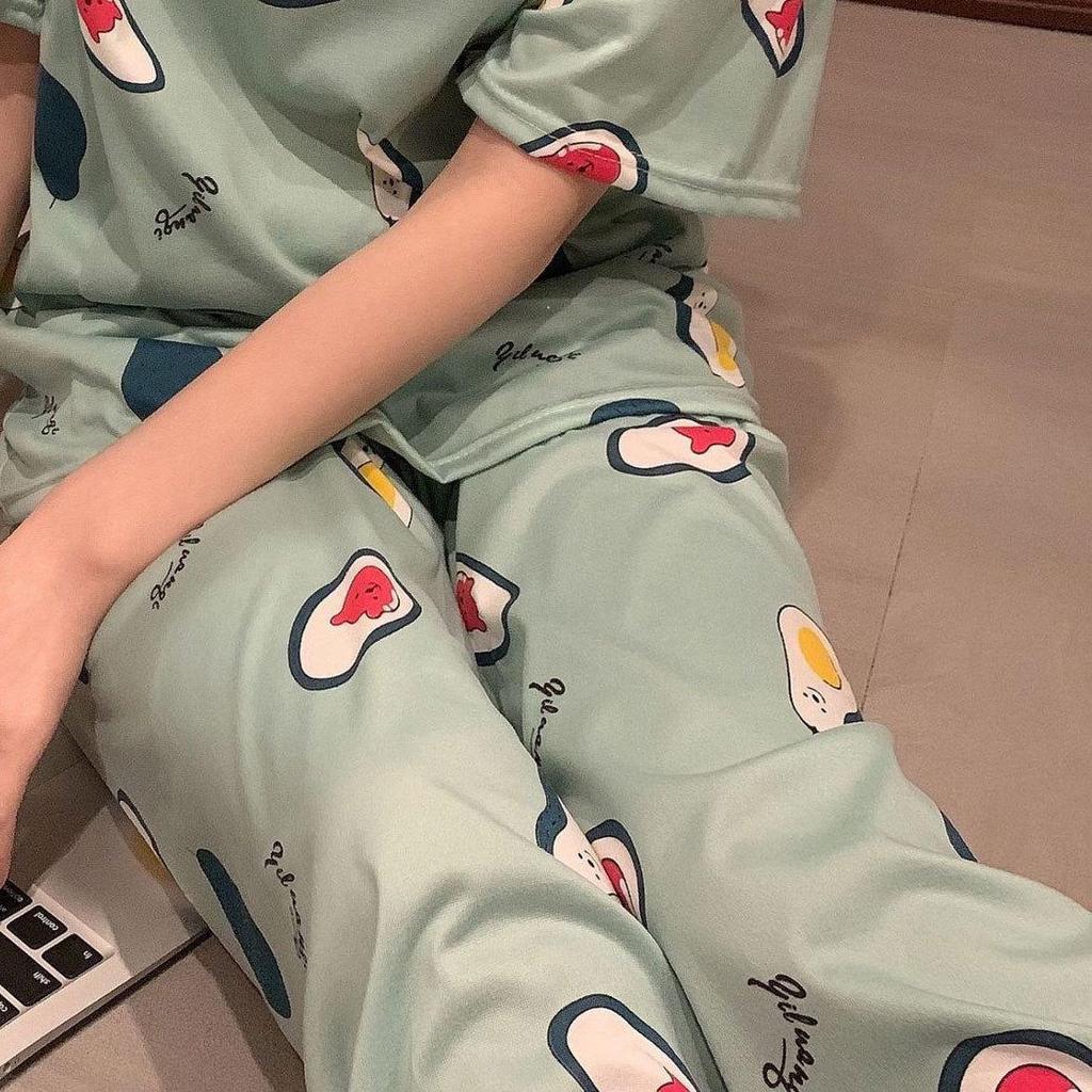 Spring & Autumn Women's Long-Sleeve Pajama Set - Cute Cartoon Design, Plus Size, Cozy Winter Loungewear