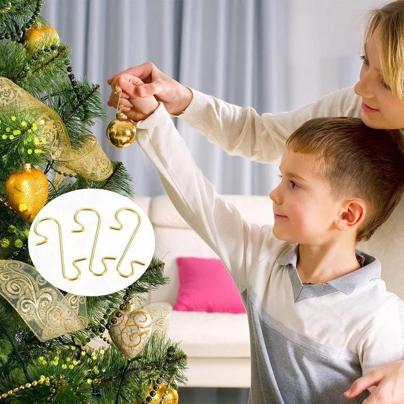 50/30/10Pc Christmas Ornament Hooks Xmas Tree Decor Hanger Hook Stainless Steel S-Shaped Hook Xmas Party Supplies Home Accessory